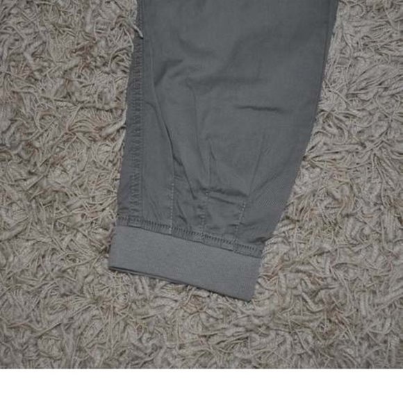 Womens Joggers Pants Mudd Olive Green 5 Twill Elastic Drawstring Waist Lowrise - Picture 4 of 6